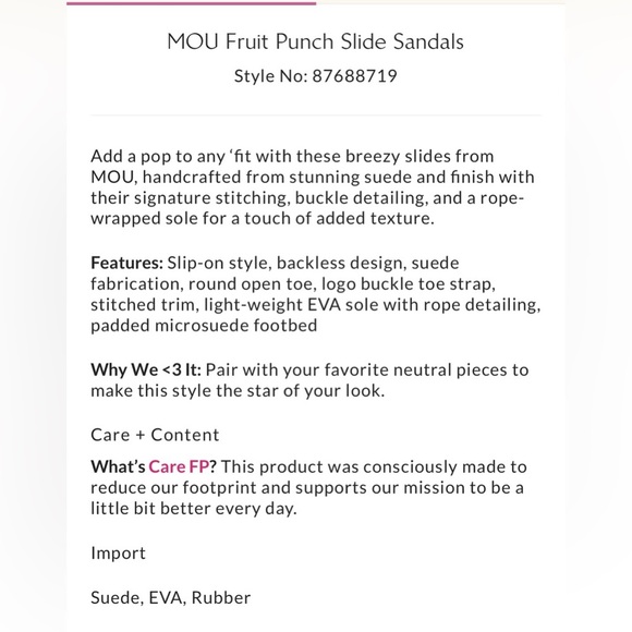 MOU Fruit Punch Slide Sandals Size 40 EU or 9.5 US NIB - Picture 12 of 14